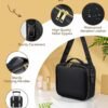 Portable Rechargeable Travel Makeup Bag - Makeup Case Organizer with LED mirror 3 Color Lights Adjustable Brightness Cosmetic Train Case with Adjustable Dividers for Women (Black) - Image 4
