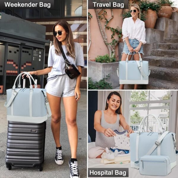 CAMTOP Women Ladies Travel Bag Canvas Weekend Overnight Carry On Luggage Bags - Image 3