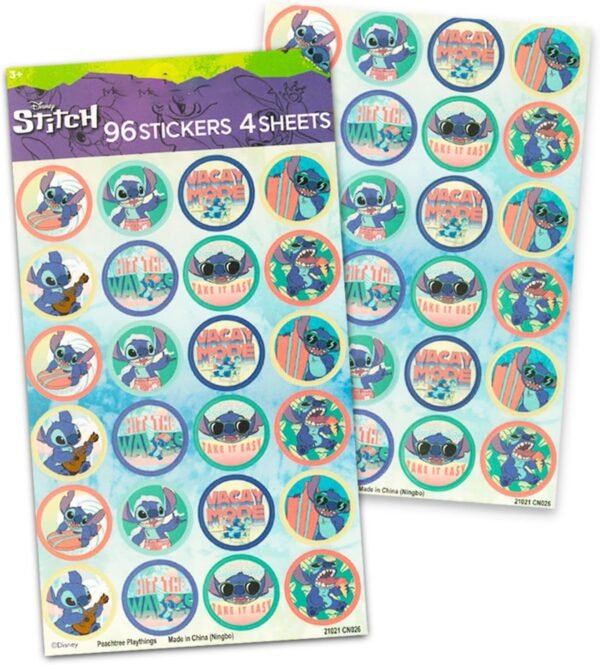 Disney Lilo and Stitch Water Bottle for Kids, Girls, Boys - 3 Pc School Supplies Bundle with Stitch Water Bottle, Create a Face Sticker Book, and More Lilo and Stitch Cups for Kids - Image 4