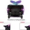 Mermaid Rolling Backpack for Girls Backpack with Wheels for Elementary Girls with Lunch Box Wheeled Trolley Suitcase Travel Luggage - Image 7