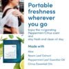 YUNI Beauty Large Body Wipes, Peppermint Citrus, 12 Count, Compostable, Biodegradable, No Rinse Body Cleanser, On-the-Go Shower Alternative - Image 3