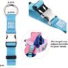 2PCS Add a Bag Luggage Strap Jacket Gripper,Heavy Duty Luggage Straps Carry-on Baggage Suitcase Straps Belts Travel Accessories (Black/Blue) - Image 2