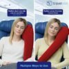 Travelrest Ultimate Travel Neck Pillow-Ergonomic, Patented and Adjustable for Airplanes, Cars, Buses, Trains, Office Napping, Camping, Wheelchairs (Rolls up Small) - Image 5