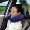 Memory Foam Neck Pillow - Adjustable Thickness for Best Comfort, Dark Blue - Image 6
