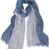 GERINLY Two Tone Linen Scarf Wraps Basic Textured Scarf Hemp Shawl