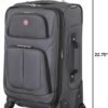 SwissGear Sion Softside Expandable Luggage, Dark Grey, Carry-On 21-Inch - Image 7