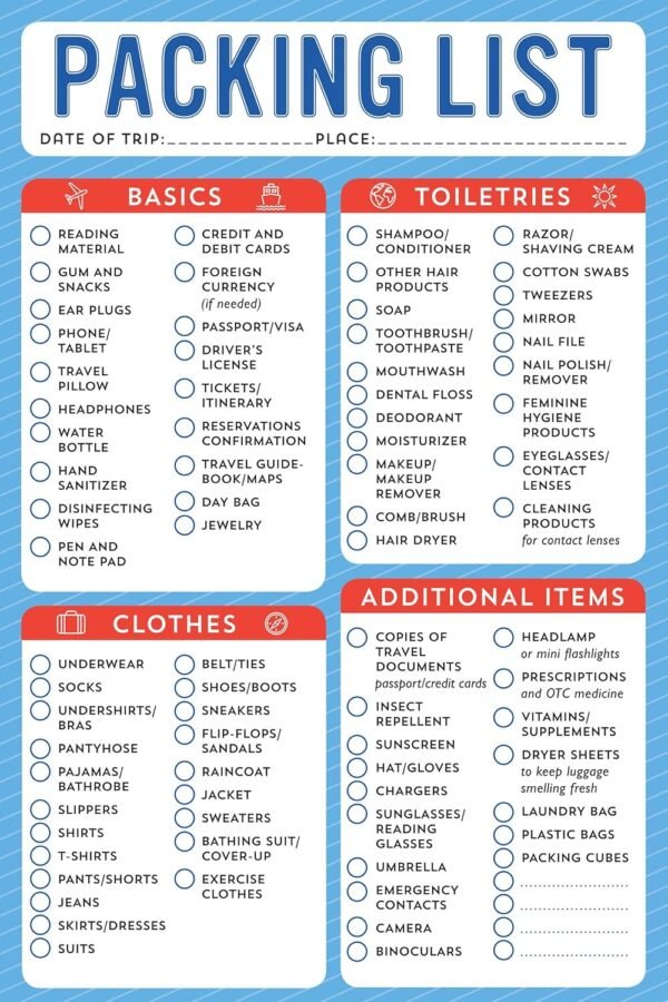 Packing List - Note Pad (60 sheets)