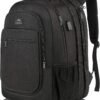 Backpack for School, Expandable 15.6 inch College Backpack for Boys Girls, Anti Theft Travel Backpack with USB Charging Port, Water Resistant Laptop Backpack Large Bookbag Gifts for Men Women, Black