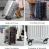 Lusofie 8 Pack Luggage Wheel Protectors Silicone Material Luggage Wheel Covers Suitcase Wheel Covers Suitable For Luggage Travel Suitcase Wheels Protection And Noise Reduction (Black) - Image 2