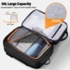 HOMIEE Carry On Luggage 22x14x9 Airline Approved 50L Travel Backpack, Extra Large Expandable Laptop Backpack, Black - Image 5