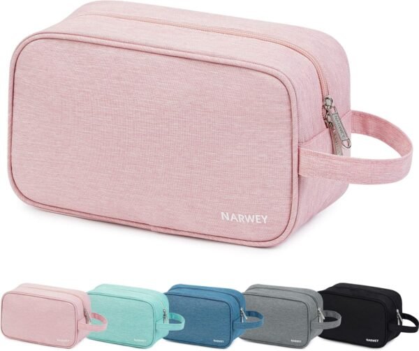 Narwey Travel Toiletry Bag for Women and Men Traveling Dopp Kit Makeup Bag Organizer Shaving Bag for Toiletries Accessories Cosmetics