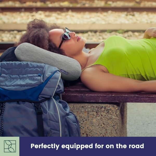 Small Memory Foam Travel Pillow, Camping Pillow with Bag - Modern, Firm Memory Foam Pillow - Perfect Neck Support Pillow, Neck Pillow Travel, Car Pillow, Backpacking Pillow - Image 7