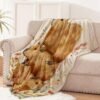 Brown Flannel Blanket with Capybara Design Soft and Cozy Perfect for Kids and Adults Ideal for Home Travel and Outdoor Use 50x60 Inches - Image 3