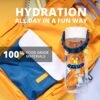 Elemental Leak Proof Water Bottles for Kids - Splash Kids Water Bottle for School with Fun Fidget Pop-it Handle - BPA Free Tritan Plastic Reusable Water Bottle with Straw - Alien Invasion - 18oz - Image 5