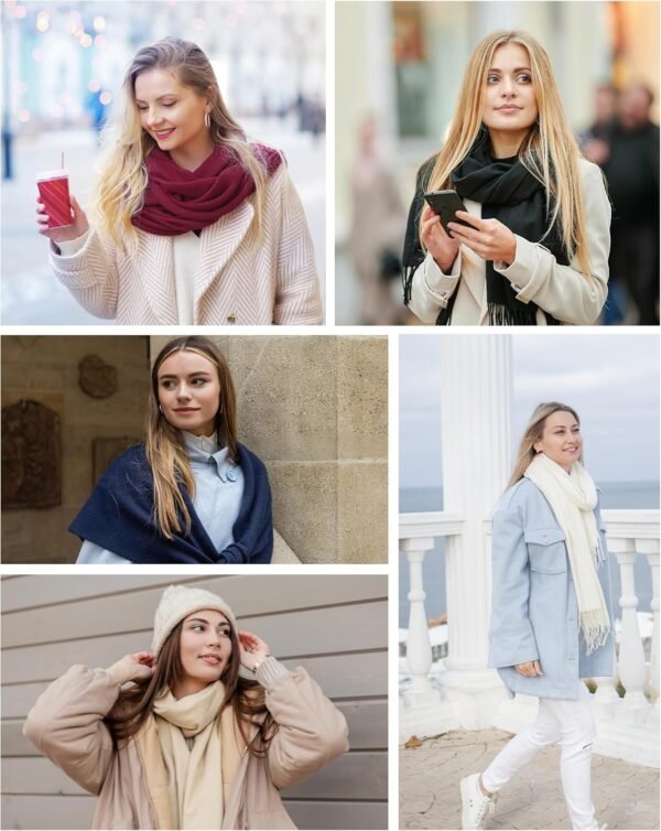 Scarfs for Women - Winter Scarf for Women Cold Weather Soft Pashmina Shawls and Wraps Scarves for Women - Image 7