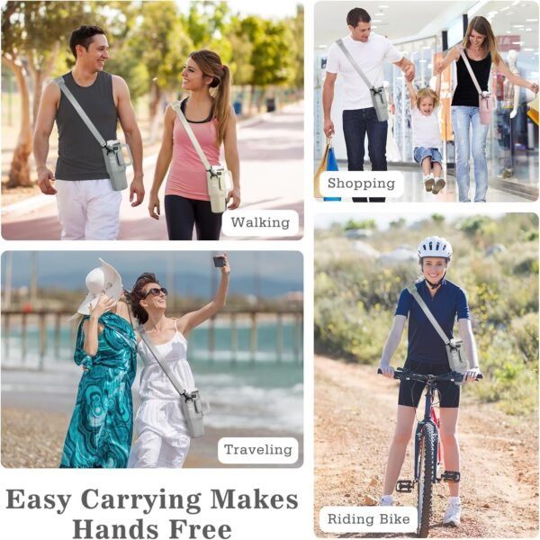 Nuovoware Water Bottle Carrier Bag Fits Stanley 40 Oz Tumbler With Handle, Water Bottle Bag With Adjustable Shoulder Strap, Neoprene Water Bottle Holder For Stanley Water Bottle Accessories - Image 6