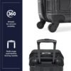 Ben Sherman Nottingham Lightweight Hardside 4-Wheel Spinner Travel Luggage, Charcoal, 24-Inch Checked - Image 5