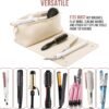 Hair Tools Travel Bag and Heat Resistant Mat for Flat Irons, Straighteners, Curling Iron, and Haircare Accessories, 2-in-1 design, with Interior Pockets, Portable Organizer - Image 5