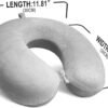Neck Pillow for Airplane Travel, 100% Pure Memory Foam Travel Neck Pillow for Sleeping & Travel Essentials for Neck Rest, Grey, Pack with Box - Image 5