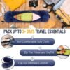 Travel Neck Pillow Stuffable with Clothes, Stuffable Neck Pillow for Travel, The Fillable Neck Pillow Storage Bag, Soft Velvet Neck Pillow Case Cover, Packable Airplane Travel Pillow - Image 2