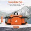 Fanny Pack Waist Bag with Water Bottle Holder for Men Women Running Hiking Travel Dog Walking Workout Cycling Outdoor (Orange) - Image 3