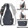G4Free Sling Bag RFID Blocking Sling Backpack Crossbody Chest Bag Daypack for Hiking Travel(Black Base Floral) - Image 6