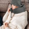 Neck Pillow for Travel, Memory Foam Travel Pillow with Hood, Adult Airplane Pillow for Head Rest Neck Support, Portable Pillow for Office Cars Trains Long Flights Sleeping (Deep Grey) - Image 8