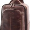 Wheeled Cabin Size Suitcase Real Brown Leather Luggage Travel Bag Trolley Carlos - Image 8