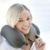 American Dreamer, Comfortable Travel Pillow, Neck Pillow for Uninterrupted Sleep, Deluxe Memory Foam Pillow for Airplane, Bus, Car, and Train, Travel Essentials, Made in USA, Gray - Image 9