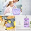 Kids Hanging Toiletry Bag for Girls, Travel Toiletry Bag for Little Young Girls Cosmetic Makeup Waterproof Wash Bag Toddler Traveling Toiletries, Mermaid Purple - Image 6