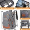 Paude Expandable Travel Backpack,42L Large Carry On Backpack Weekender Back Pack Airplane Approved with USB Port College School Backpack Bookbag for Adult Travel Business University - Image 4