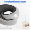 Travel Pillow Neck Pillow 2024, Memory Foam Neck Pillow Airplane, 360° Travel Neck Pillow Soft Neck Pillow for Traveling, Portable Travel Pillows for Airplanes Offices and Cars - Image 4