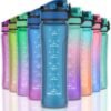 15oz Kids Sports Water Bottles for School with Spout Lid (Blue)