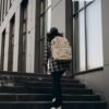 BAGSMART Carry On Travel Backpack, 17 Inch Large Travel backpack Carry On Flight Approved, Anti-theft Personal Item Backpack Travel Bag With Shoe Bag, 30L Water Resistant Casual Daypack, Beige - Image 8