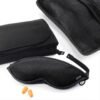 Lewis N. Clark Ultimate Comfort Set + Portable Travel Kit for Airplane, Includes Inflatable Pillow + Zippered Carrying Case, Cozy Fleece Blanket, Eye Mask for Sleeping & Foam Ear Plugs, Black - Image 5