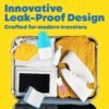 Multi-Size Silicone Bottle Covers for Travel – Leak-Proof Stretchable Sleeves & Safety Clip Locks, Silicone Covers for Travel Toiletries, Bottle Covers for Traveling Essentials - Image 2
