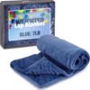 7lb Weighted Blanket for Kids (Blue), Plush Minky Weighted Lap Pad for Kids with Sensory Processing Issues Like Autism or ADHD, Giftable Kids Weighted Blanket with Travel Bag for Ages 6-12