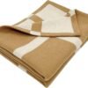 Thick Warm 90% Wool Throw Blanket, Striped Mens/Womens Wool Blanket Great for Camping, Outdoors, Travel, Indoor Couch Throw, 55" x 72" with Exquisite Box for Gift