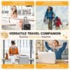 DreamShore Travel Pillow for Extra Luggage: Stuffable Neck Pillow with Adjustable Neck Size | Fits 3+ Days of Travel Essentials | Transformable Carry-On Solution | Soft Velvet Cover | No Filler - Image 5