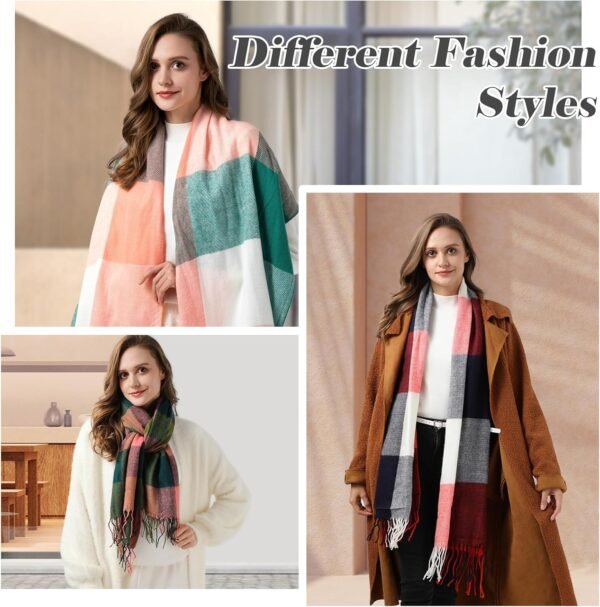 Scarfs for Women - Winter Scarf for Women Cold Weather Soft Pashmina Scarf - Image 2