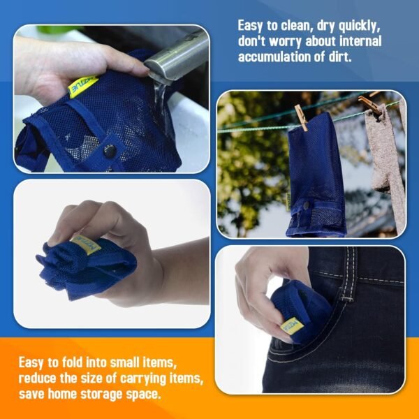 Water Bottle Holder with Strap, Premium Water Bottle Carrier with Strap Easy Clean, Light Water Bottle Carrier Bag, Water Bottle Holder with Pocket for Hiking, Walking, Travel - Image 4