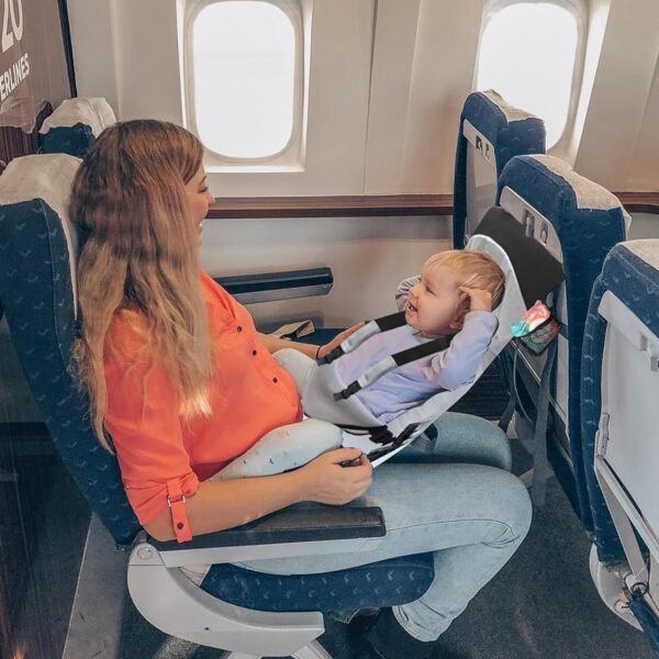 Toddler Airplane Seat Extender, Multipurpose Toddler Flight Sling Travel Bed, Comfort Baby Plane Foot Rest for Flying, Toddler Airplane Traveling Essentials - Fit Economy Seat