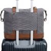 Bluboon Travel Tote Bags with Zipper Ladies Canvas Bag Weekender Overnight Bag for Women Carry on Duffel Bag Trolley Sleeve