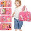 Toddler Busy Board，Montessori Toddler Busy Book，Toys For 3 Year Old Girl Birthday Gift，Sensory Bins Toys，Learning Toys，Preschool Learning Activities Book Airplane Travel Essential Kid Toys