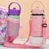 WEREWOLVES 14oz Kids Water Bottle with Straw Lid, Shoulder Strap and Boot - Insulated Stainless Steel, Reusable Leakproof Metal Water Bottles for School Boys Girls - Image 5