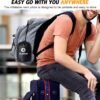 Inflatable Travel Pillow,Multifunction Travel Neck Pillow for Airplane to Avoid Neck and Shoulder Pain,Support Head,Neck,Used for Sleeping Rest, Airplane and Home Use,with Eye Mask, Earplugs,Gray - Image 7