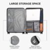 LEVEL8 Elegance Carry On Suitcase, 20 Inch Carry On Luggage with Wheels, Hardside Large Suitcases with Wheels, Tsa Lock,20-Inch, Blue Grey - Image 6