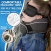 Travel Neck Pillow Chin Support Pillow Adjustable 100% Pure Memory Foam , New Ergonomic Design Soft Best Full Neck Surround Pillow Sleep for Home, Airplanes & Car (Black) - Image 5