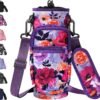 32 40 oz Water Bottle Carrier with Strap, Neoprene Water Bottle Sleeve Bag with 2 Pockets Insulated Flask Sling Holder for Walking Hiking Gym