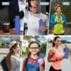 Collapsible Water Bottles 12oz, Odorless BPA-Free Silicone, Leak-Proof Foldable Reusable Bottle - Perfect for Travel Sports Gym Hiking Camping Cycling - Purple - Image 4